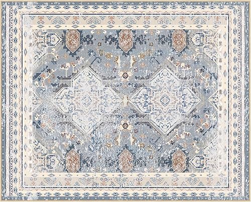 Miniatura 251 de Phantoscope Vintage Collection - Alfombra de área de 8 x 10 pies, alfombra grande para sala de estar, lavable, bohemio, antideslizante