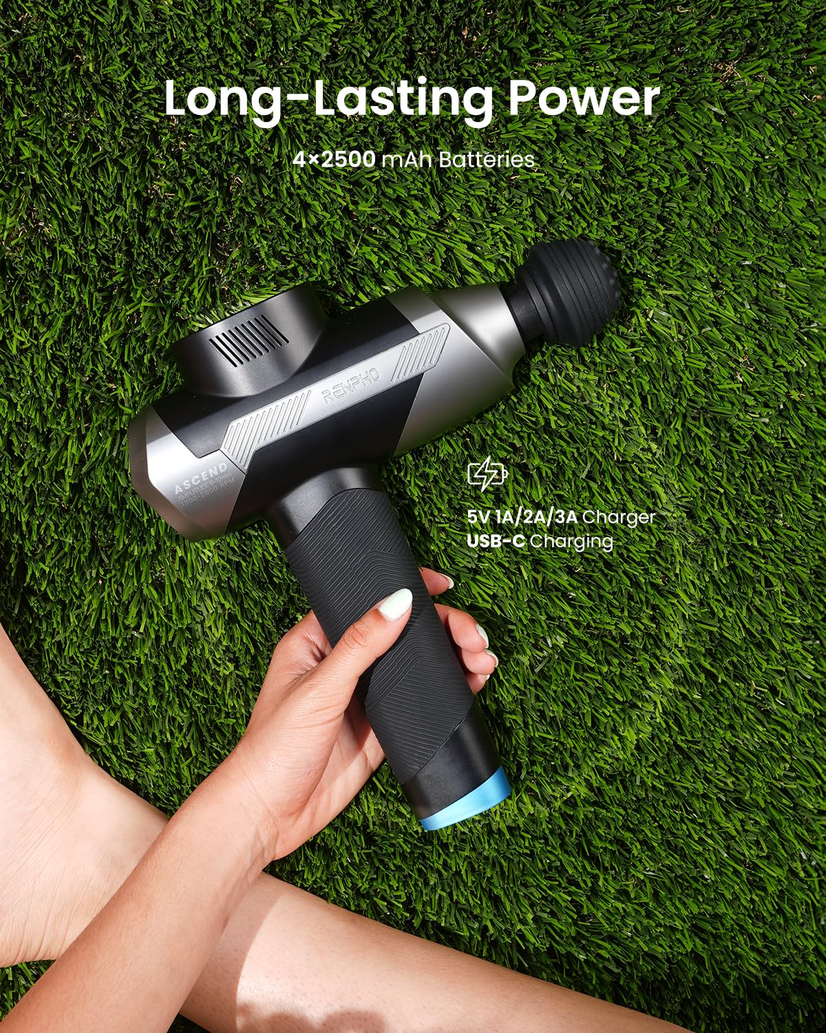 RENPHO Ascend Massage Gun, Adjustable 6-12mm Amplitude view 6
