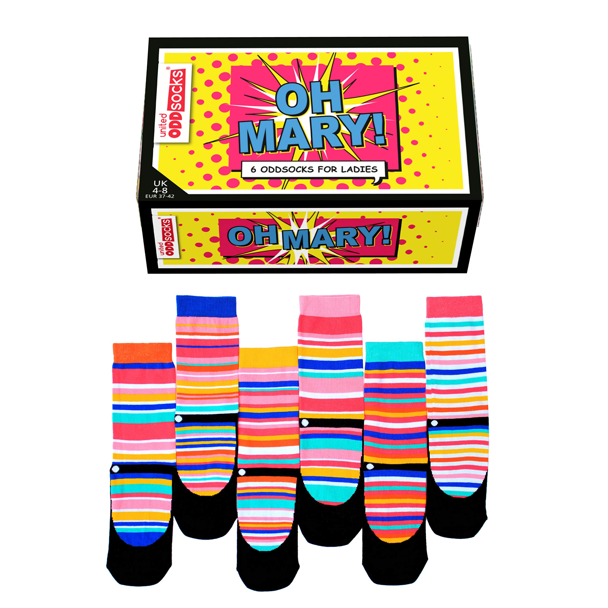 United Oddsocks Oh Mary Design - Womens Novelty Socks - Fun Birthday Gift Idea
