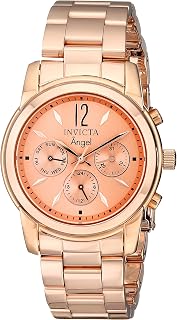 Women's 12509 Angel Rose Dial 18k Rose Gold Ion-Plated Watch