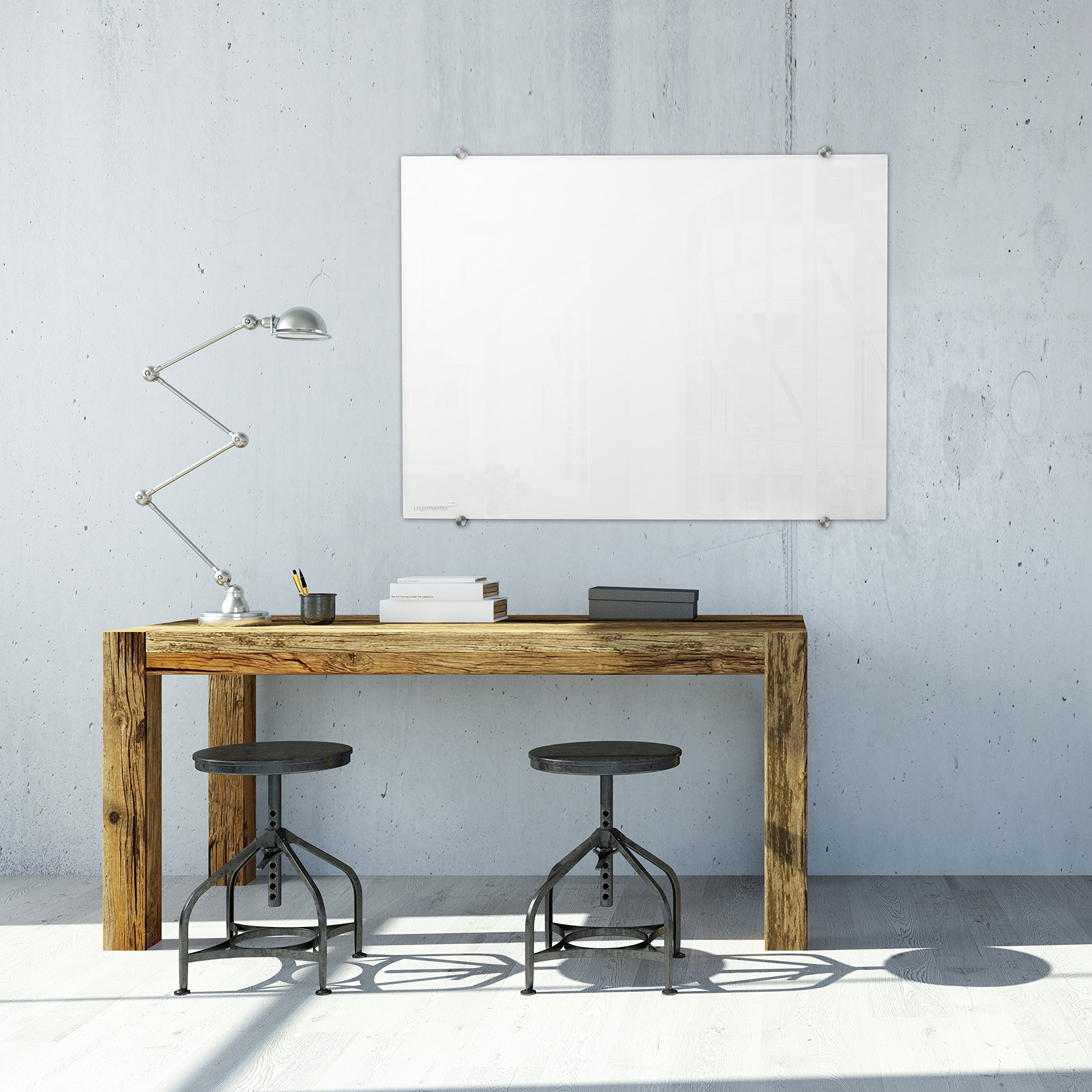 Legamaster LEGAMASTER Verre Board, blanc, 100 x 150 cm, montage mural