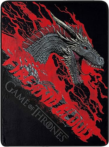 Northwest Juego de Tronos Micro Raschel - Manta de 46 x 60 pulgadas, fuego y sangre