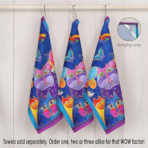Miniatura 5 de RainCaper Laurel Burch Flutterbyes - Toallas de cocina de 18 x 28 pulgadas, 1 CT  100% algodón súper suave y absorbente