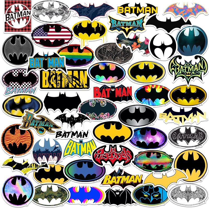 Batman Logo 50 Vinyl Stickers Waterproof Die-Cut Decals Laptop Water Bottle