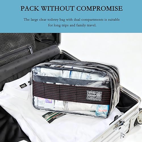 Miniatura 9 de Rough Enough - Neceser de viaje transparente para hombres y mujeres, artículos de aseo esenciales para afeitar, higiene, kit de Dopp, Negro -,