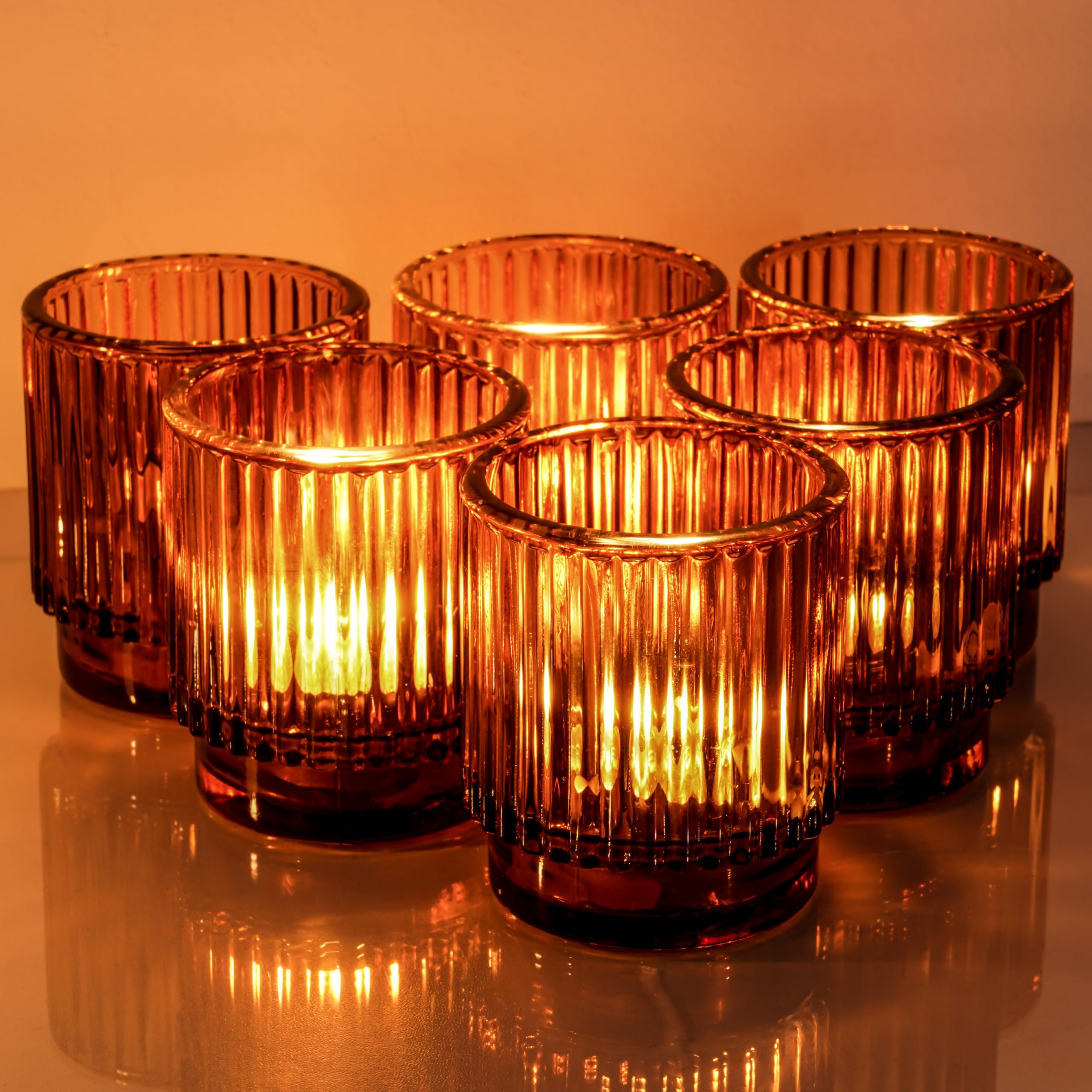 Surakey Kandelaar goud roterende kaarsenhouder carrousel glas theelichthouder theelichthouder theelichthouder kaarsenstandaard voor Valentijnsdag decoratie Kerstmis cadeau bruiloft decoratie woonkamer tafeldecoratie herten