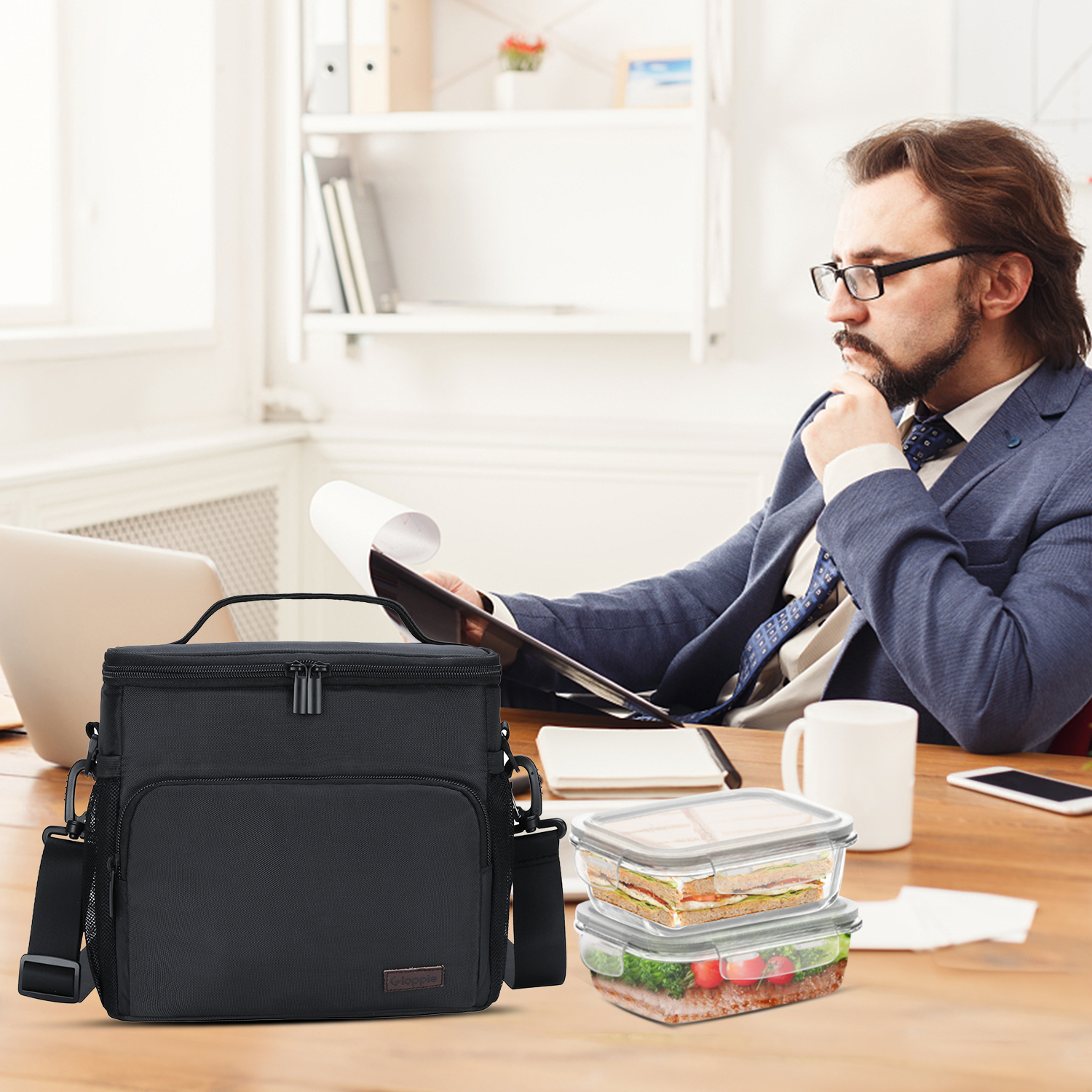 Gloppie Insulated Lunch Bag with Shoulder Strap