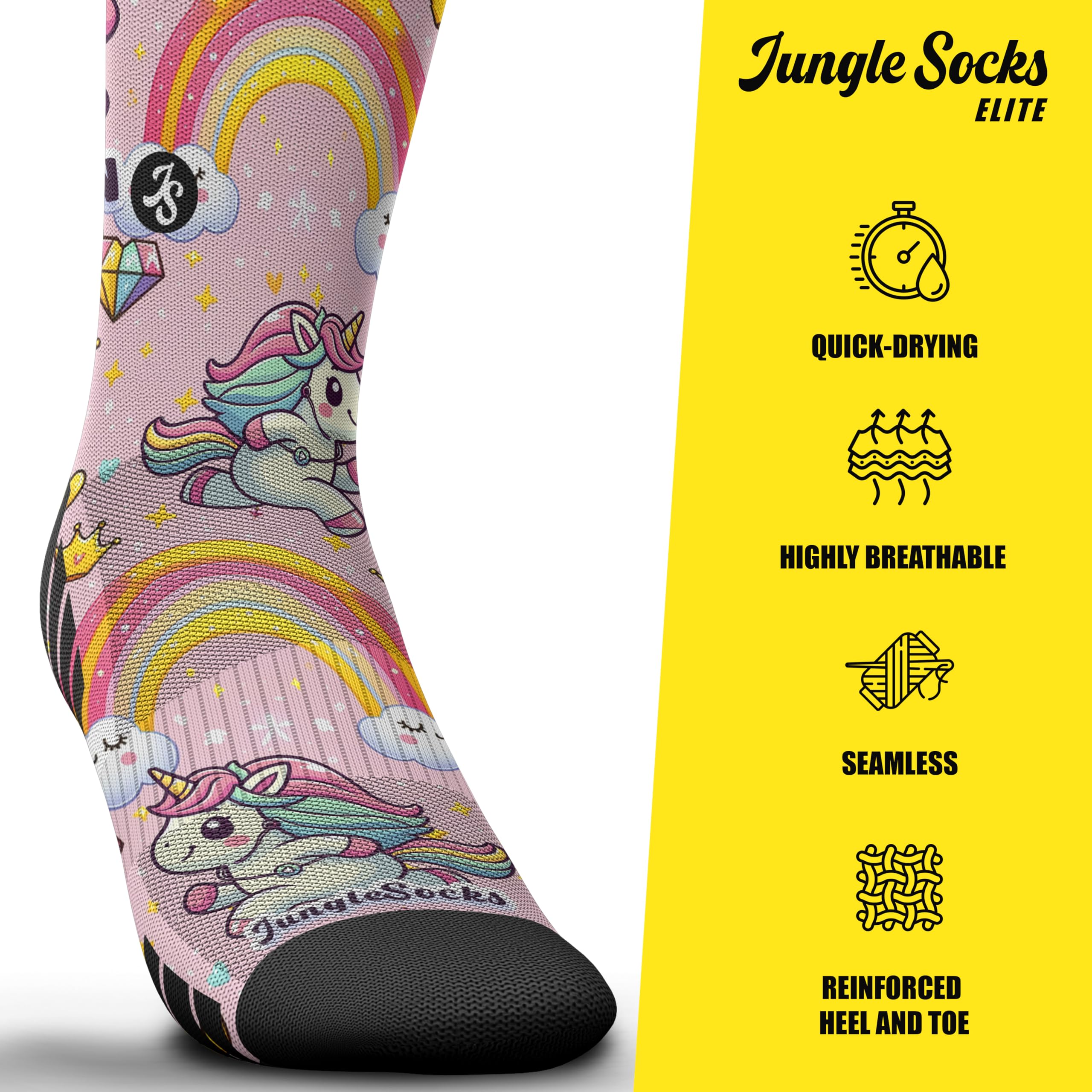 Jungle Socks Elite Series - Hochleistungs-Laufsocken, Atmungsaktiv, Kompressiv und Verstärkt.