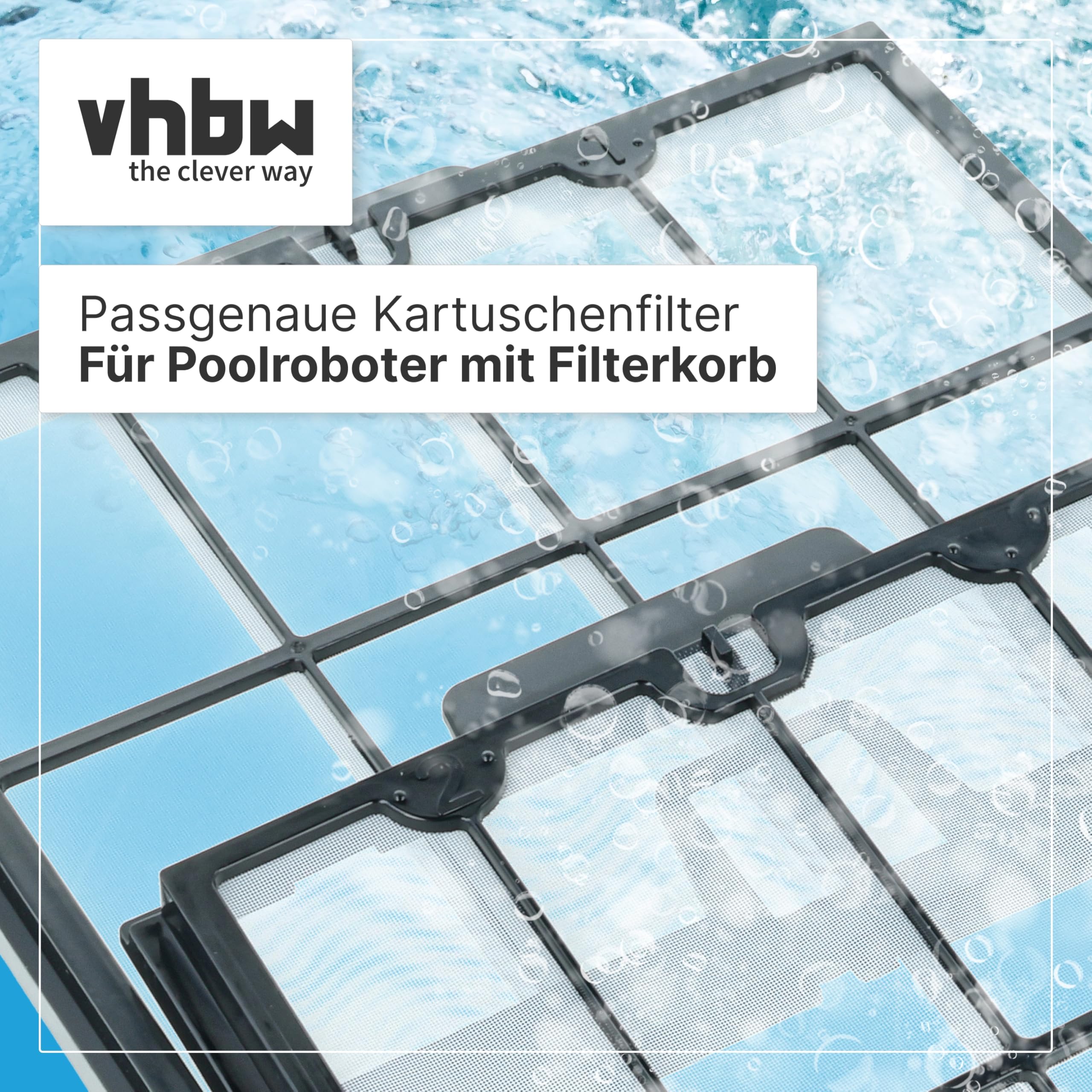 vhbw 8X Filtro per Polvere Grossolana Compatibile con Dolphin Prowler 930W aspiratore Piscina - Filtro Grossolano, 22 x 19,7 x 7,5 cm