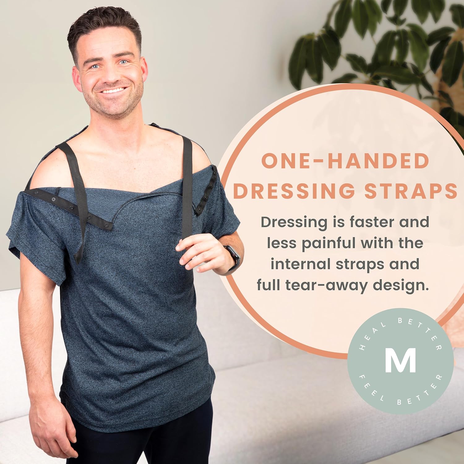 MOYOAMA Post Surgery Shirts for Men – After Shoulder Surgery Shirts, Post Shoulder Surgery Shirts for Men, Broken Arm Shirt image 5