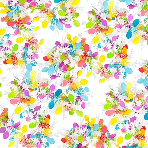 Guirnalda de oropel de Pascua de 50 pies para colgar serpentinas decorativas para escaleras de árbol, manto, suministros de fiesta al aire libre e