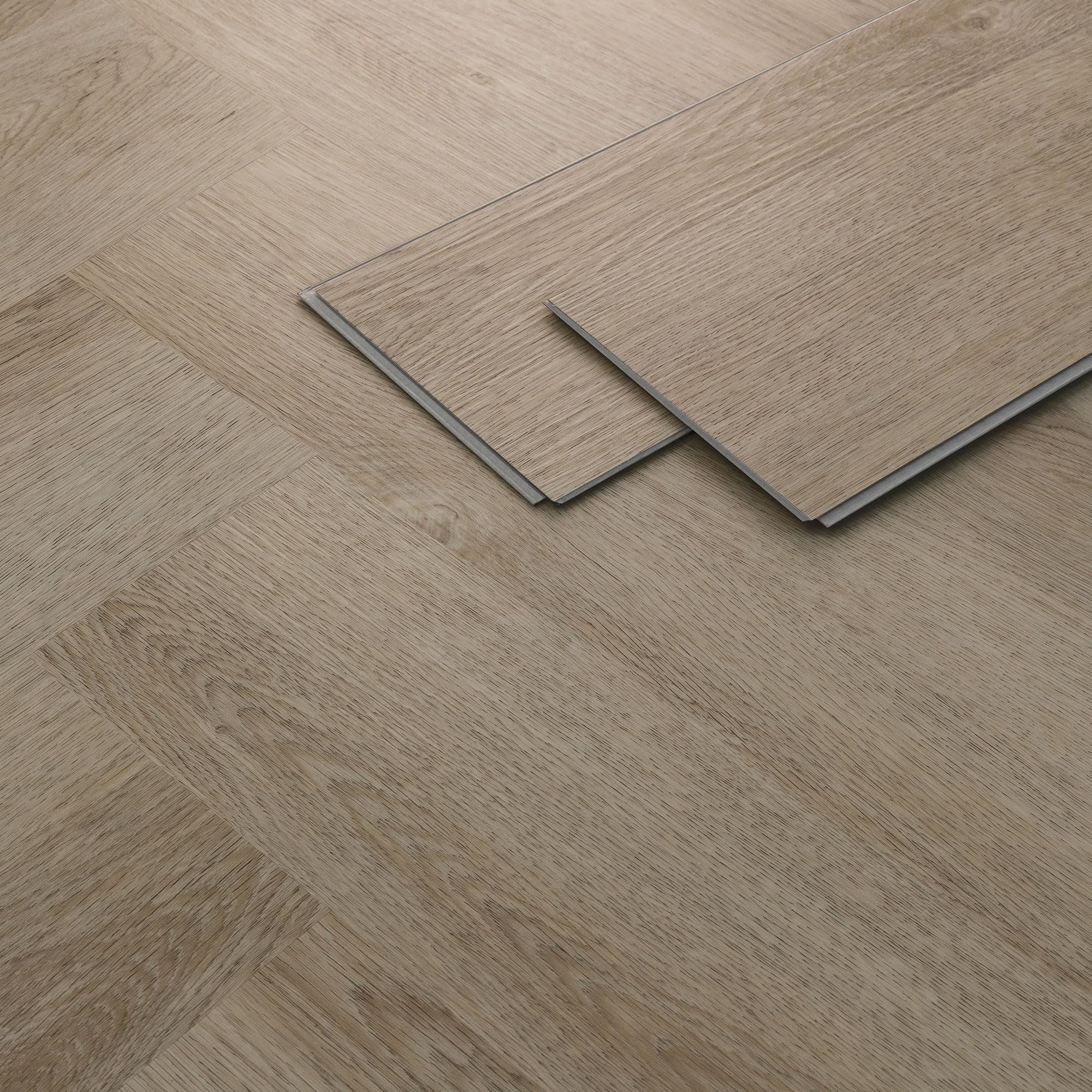 ML-Design Pavimento in PVC Deluxe Vinile a Click Rovere Scuro Spina di Pesce 61x12,8x4,2mm 3,12m² 40 Listoni Marrone Aspetto Legno Antiscivolo Impermeabile Classe di Utilizzo 34 Facile da Installare