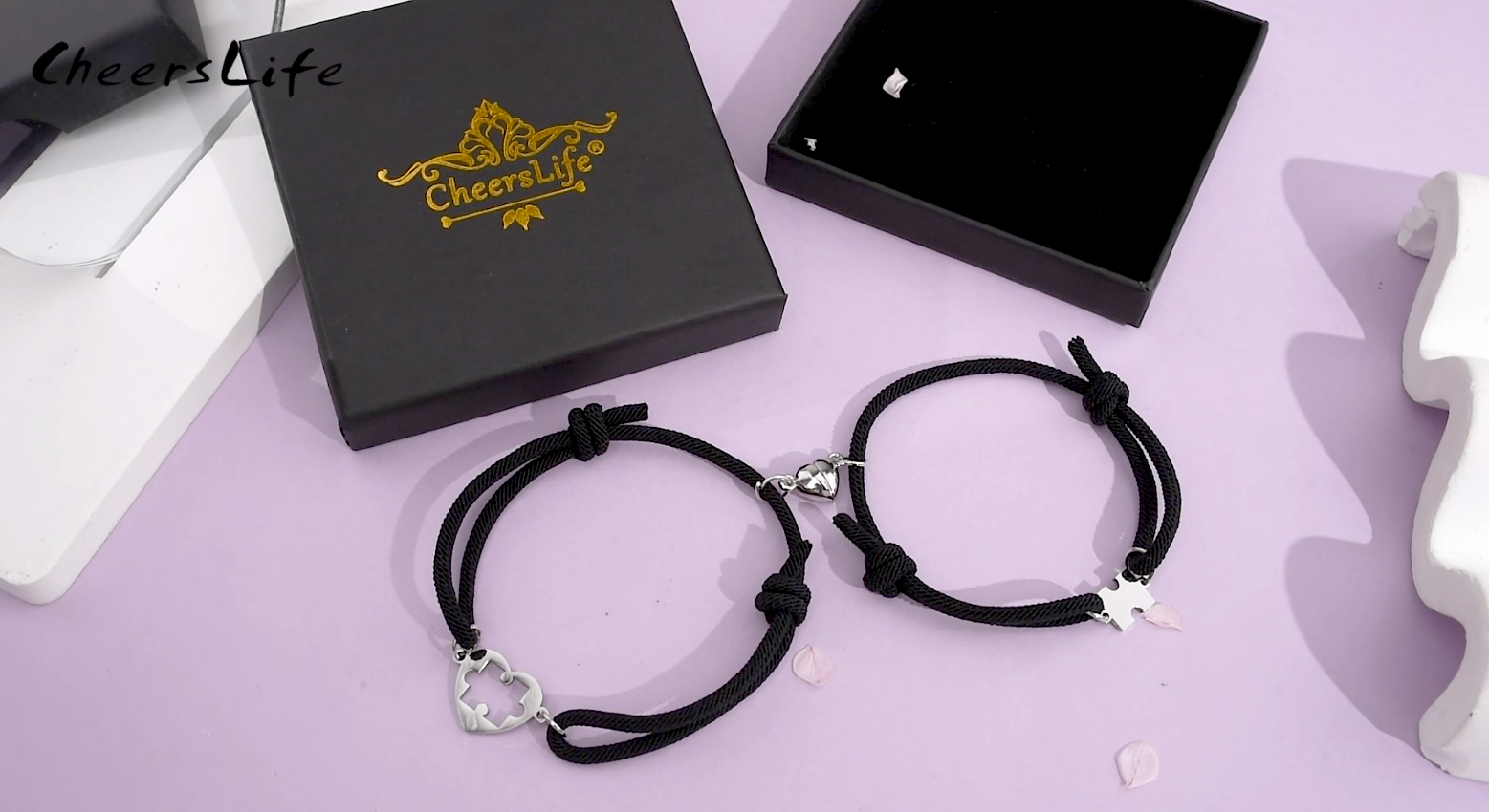 Cheerslife Regalo Per San Valentino, Bracciale Montagna Coppia Mare Per Lui E Lei, Fidanzato Fidanzata Distanza Anniversario FR