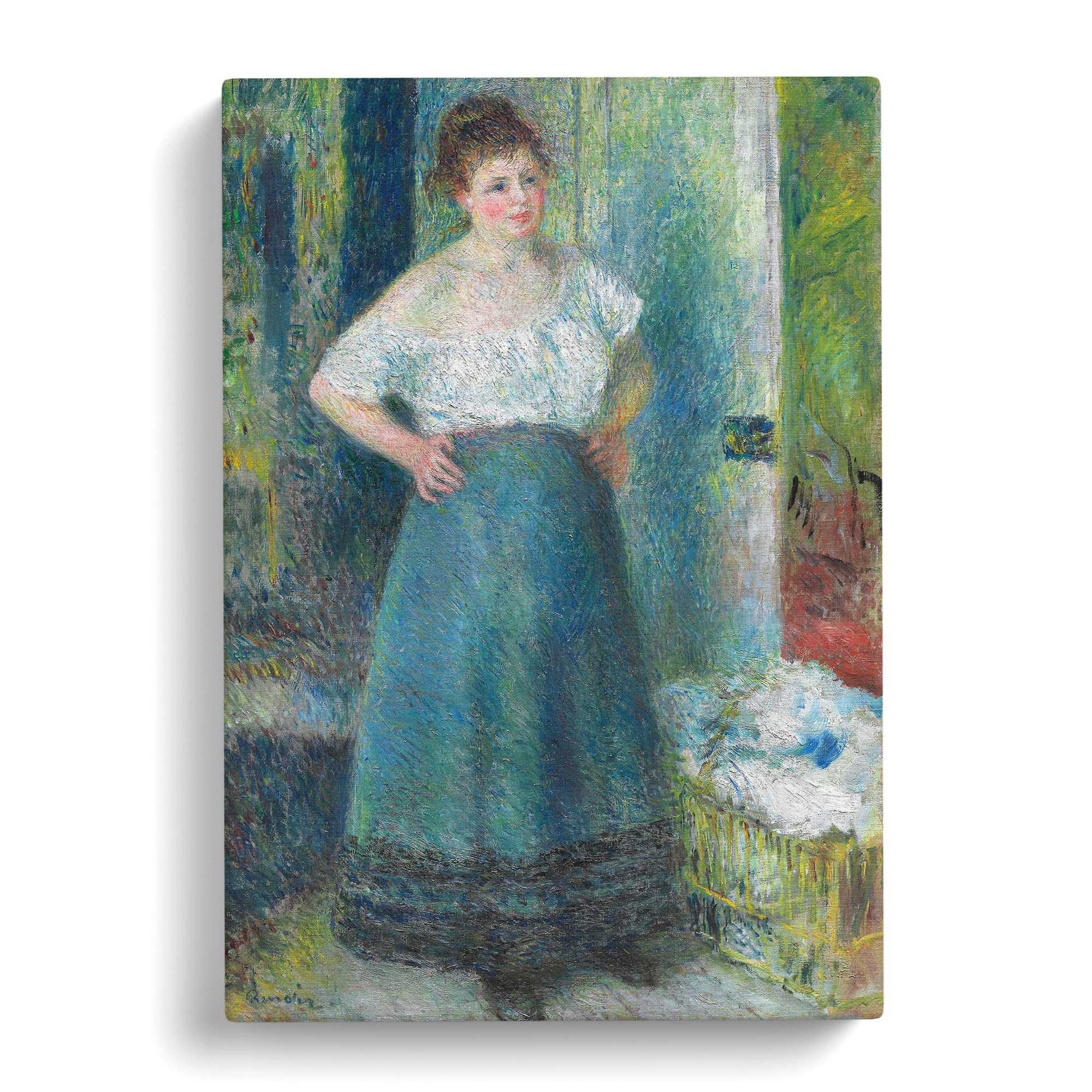 The Laundress By Pierre Auguste Renoir Canvas Print, Mixed, 25L x 50W cm - Image 3