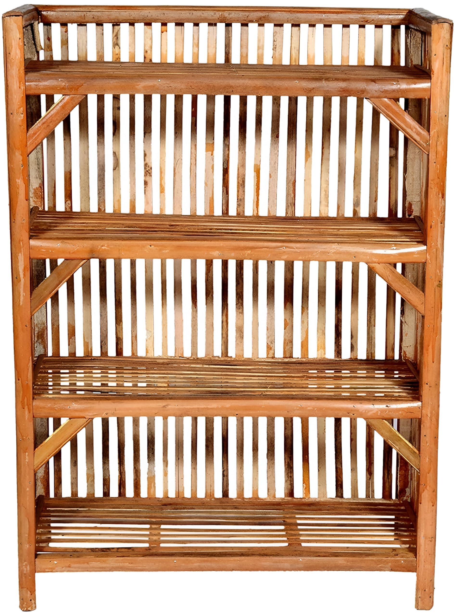 Solid Bamboo Multipurpose Storage Rack Shelf, Heavy-Duty Standing Display Shelf Organiser for Kitchen, Bathroom, Living Room & Balcony-image-0