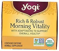 Vista 6 de Yogi, Té, rico y robusto, vitalidad matutina, bolsas de té, 16