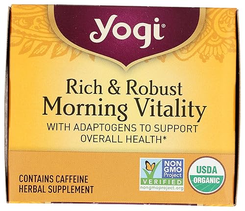 Miniatura 6 de Yogi, Té, rico y robusto, vitalidad matutina, bolsas de té, 16 unidades