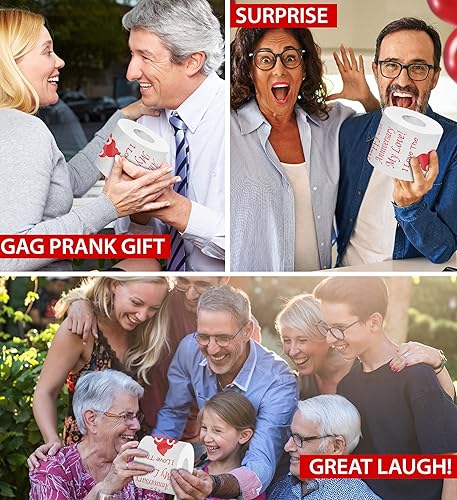 Miniatura 4 de Impreso TP Happy 25th Anniversary My Love - Regalo de papel higiénico divertido para marido, esposa, novio, novia, broma linda broma de broma para