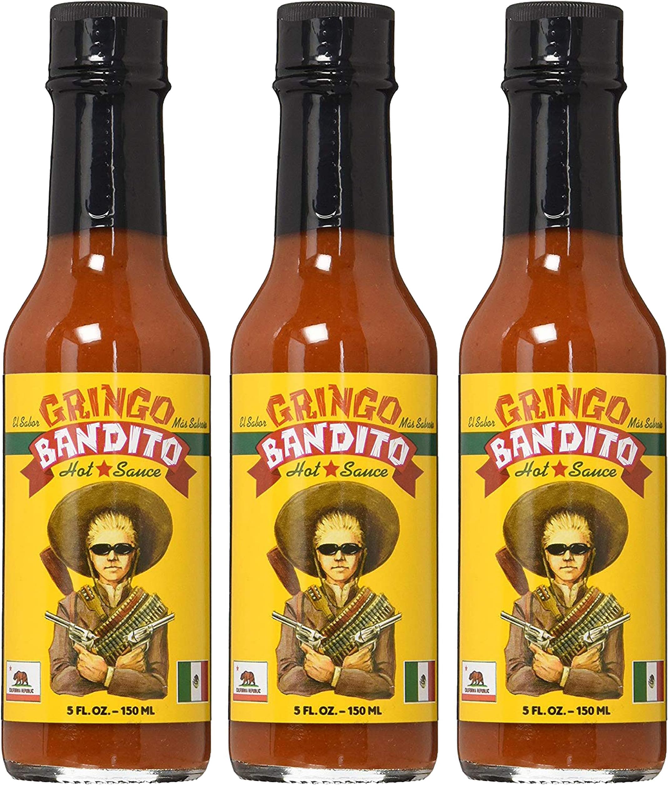 Gringo Bandito Hot Sauce, 3 5oz bottles Grocery
