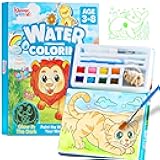 Klever Kits JOVA Paint with Water Coloring Books, Arts and Crafts for Kids Ages 3-8, Mess Free Painting for Toddlers Glow in the Dark, Travel Drawing Toys Gifts for Girls Boys - Ocean Farm Forest