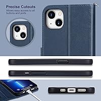 Vista 9 de ULAK Funda tipo cartera compatible con iPhone 13 para hombres, funda protectora con tapa de piel PU premium y función de caballete con tarjetero