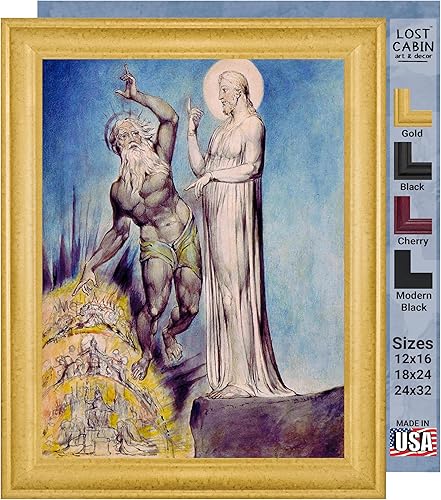 Miniatura 11 de Guillermo Blake Lost Cabin Nabucodonosor | Impresión en marco plano negro | Reproducción de pinturas de obras de arte finas | Póster decorativo