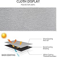 Vista 4 de Persiana enrollable 100 % opaca, con tela de protección UV con aislamiento térmico, persianas opacas para dormitoriooficinahogar, fácil de instalar