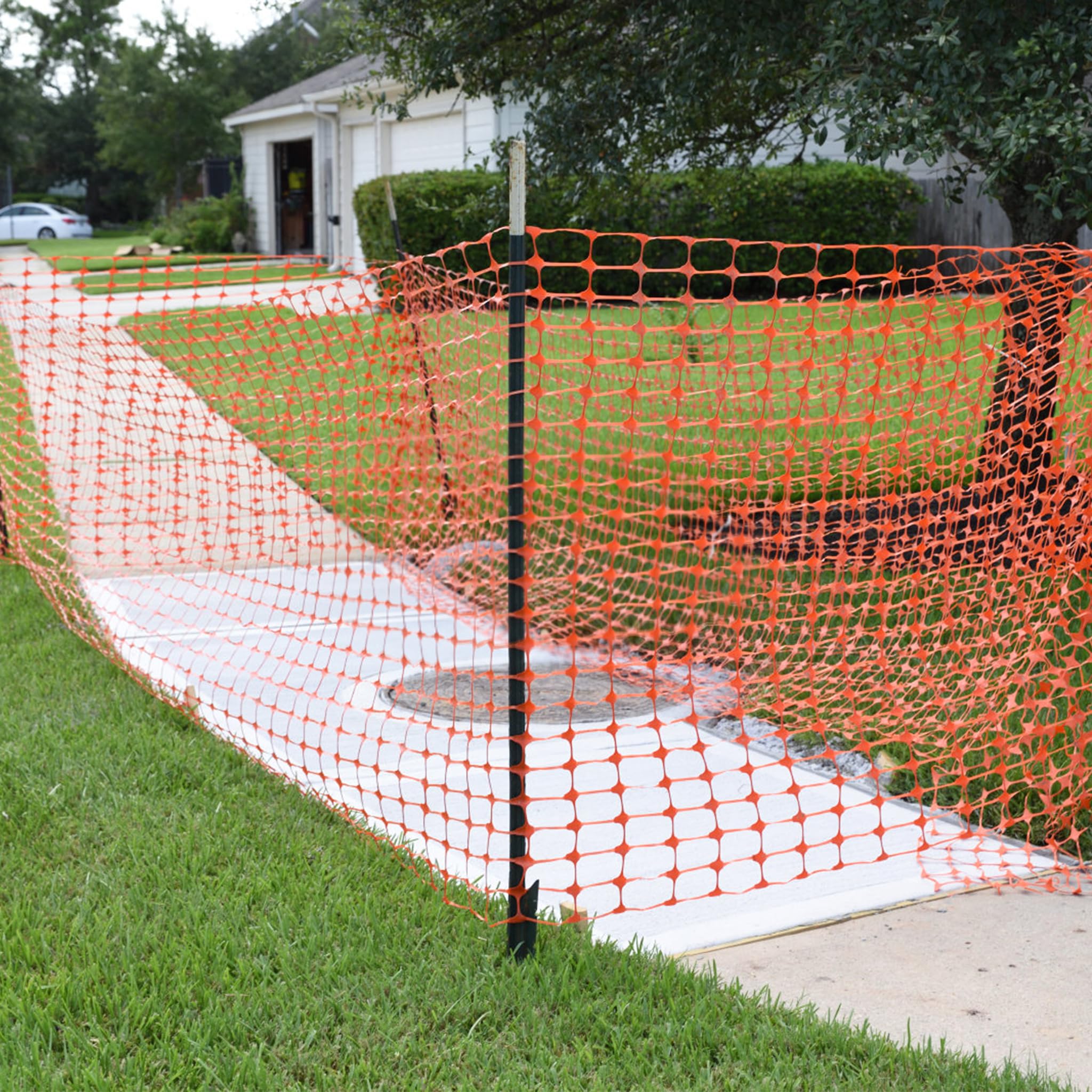 ACXIN Valla de seguridad 1 x 80 m, malla de 75 x 35 mm (largo x alto), red de aves, valla de advertencia para jardín, construcción, granja, sin flejes, naranja, 1 rollo