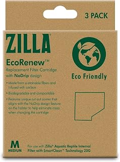 Zilla EcoRenew Filter Cartridge for SmartClean 20G Filter, 3-Pack