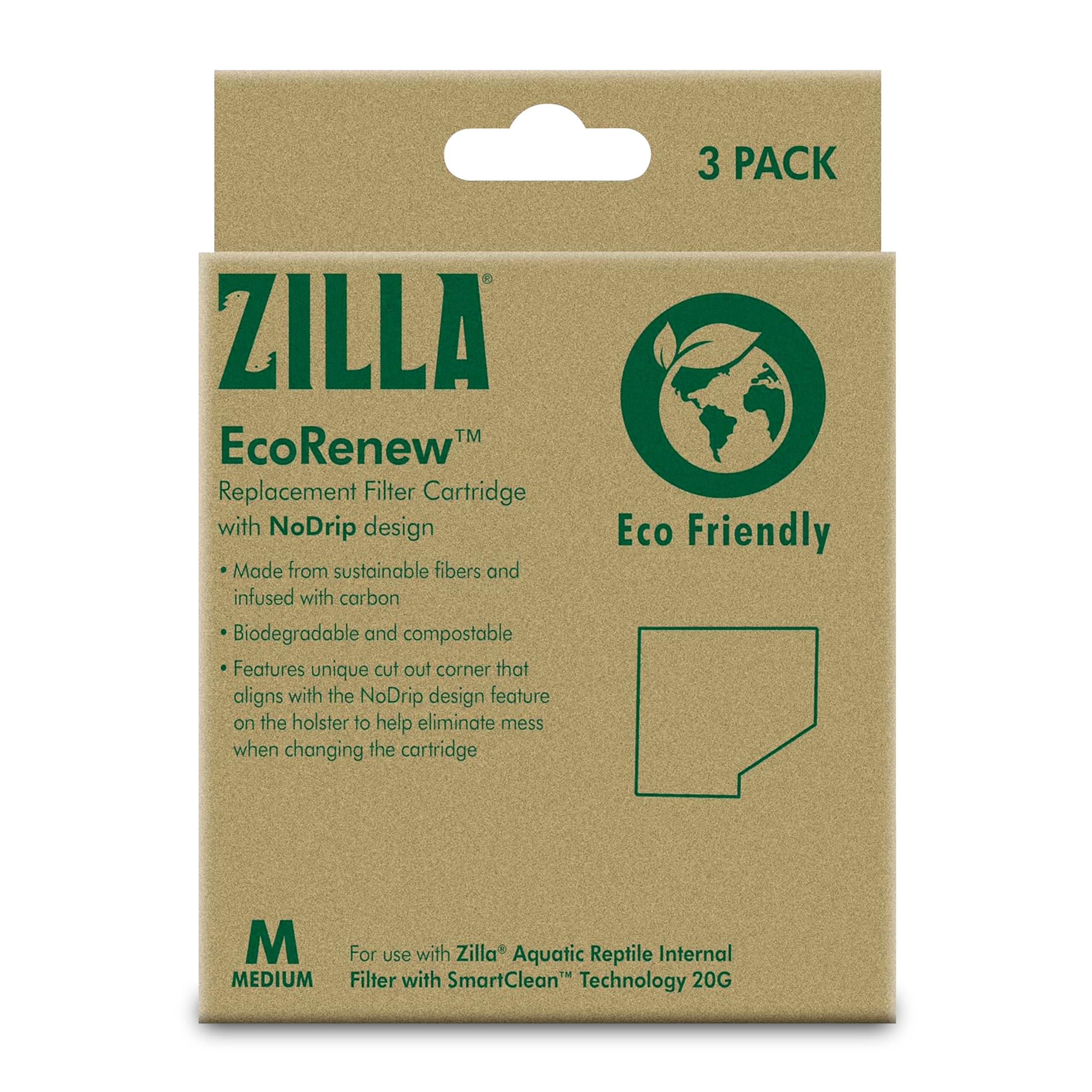 Zilla EcoRenew™ Filter Cartridges Medium 3 Pack