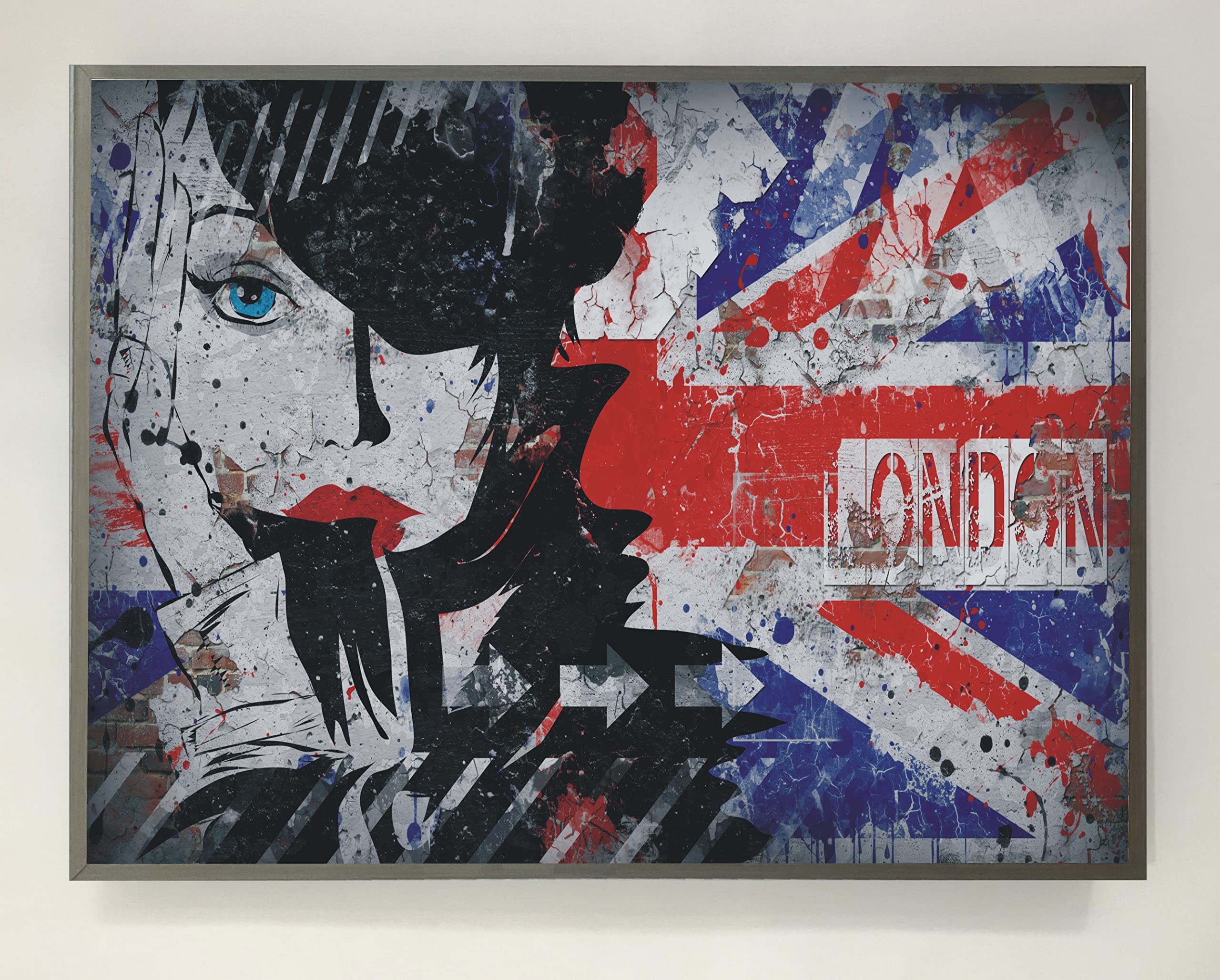 Cartel Vintage Iluminado con Luz Leds London