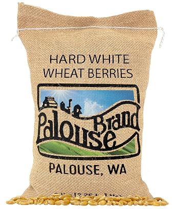 Palouse Brand Certified Glyphosate Residue Free Hard White Wheat Berries | 5 LBS | Non-GMO Project Verified | Kosher