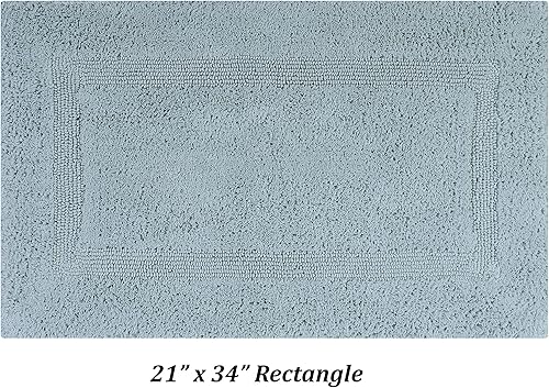 Miniatura 5 de Better Trends Lux Collection - Tapetes de baño 100 % algodón, acolchonados, reversibles, absorbentes, lavables a máquina, para suelo de baño, ducha