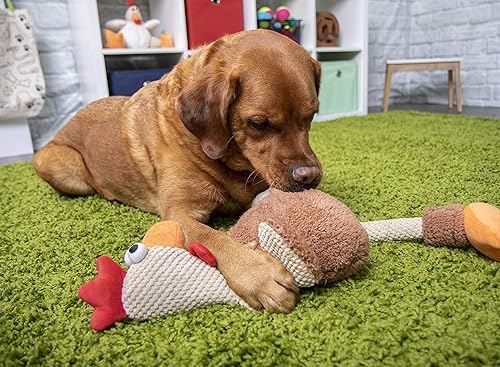 Vista 137 de goDog Checkers Just for Me - Juguete chirriante afelpado para perro, con tecnología Chew Guard, diseño de cerdo volador, color rosa, tamaño miniatura