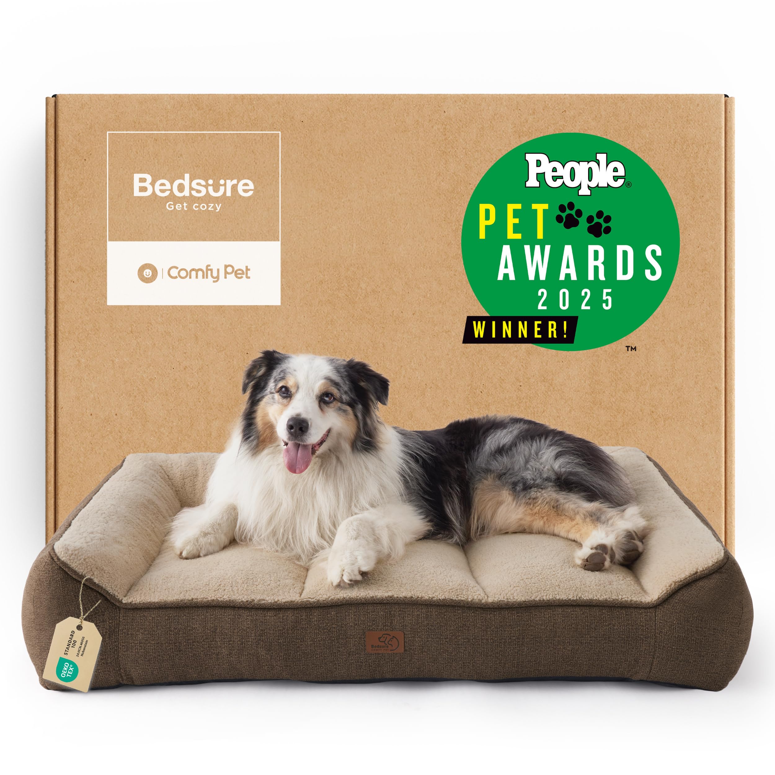 Bedsure SupportMax Extra Thick Orthopedic XL Dog Bed