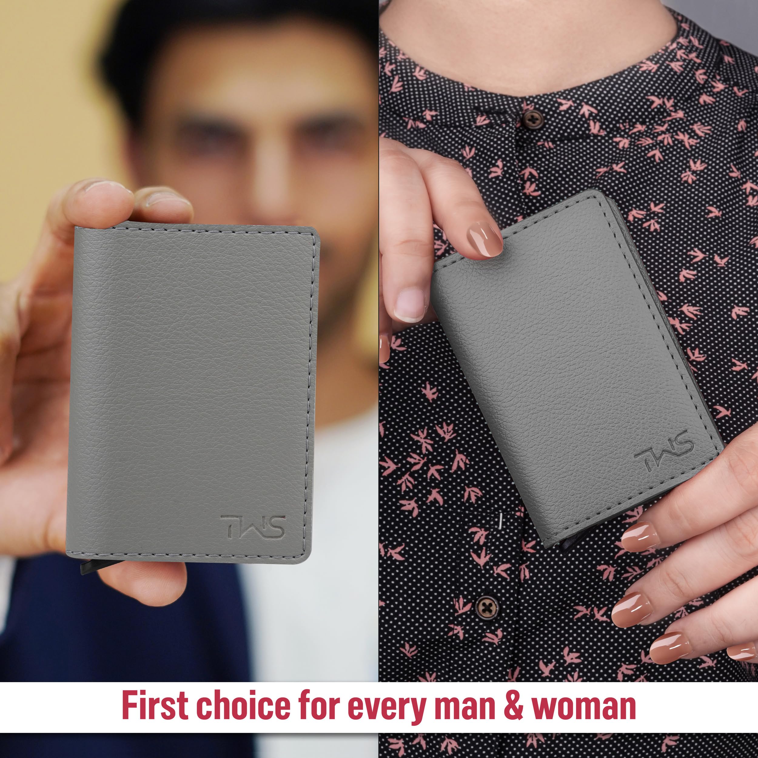 The Wallet Store Vivid Vault RFID Protected Metal Cardholder - Grey