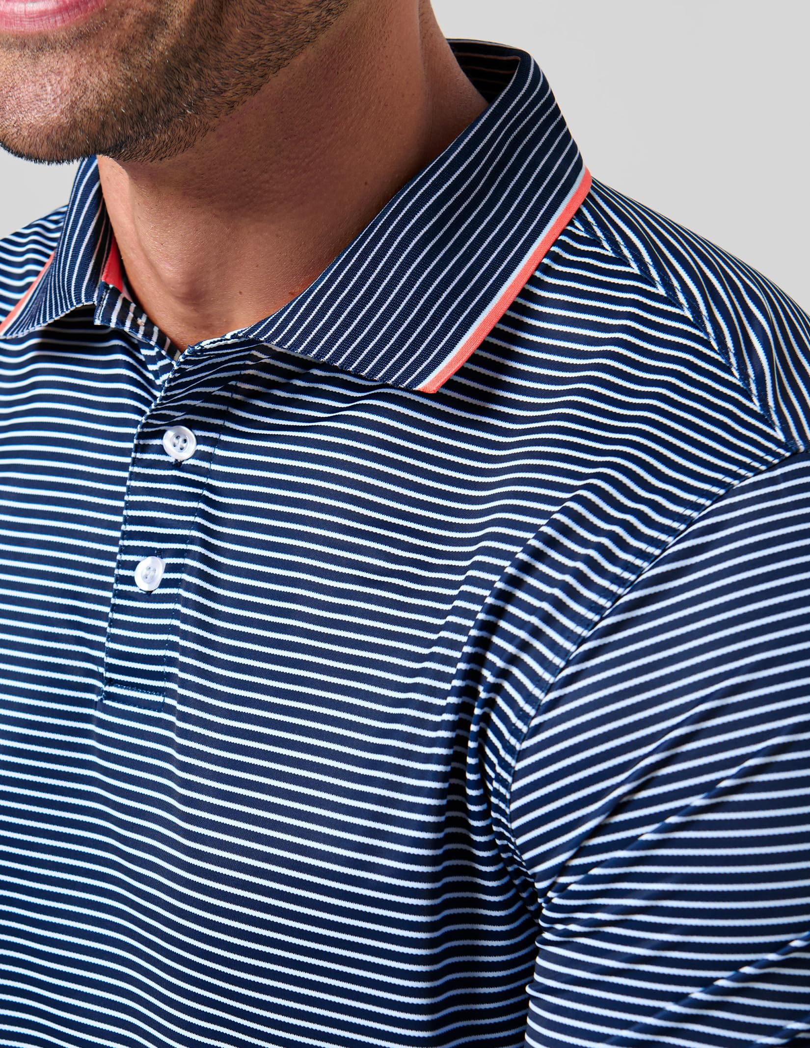 Lot de 3 t-Shirts de Golf pour Homme Performance Sport Manches Courtes Évacuation de l'humidité Dry Fit Golf Polo de Sport pour Homme