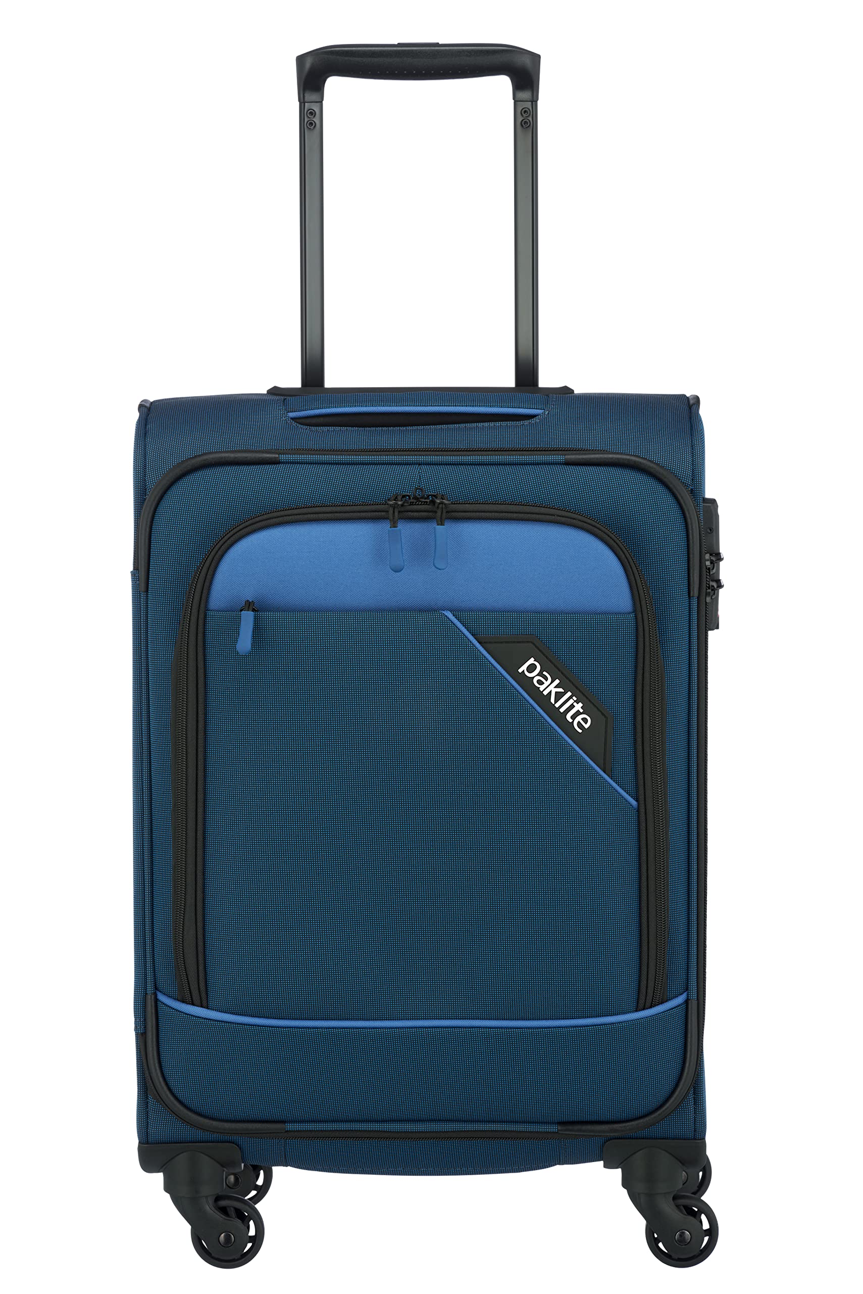 paklite trolley bagaglio a mano 55x40x20 morbido 4 ruote, leggero, DERBY, trolley a ruote con chiusura TSA + funzione clip-on, 55 cm, 41 litri