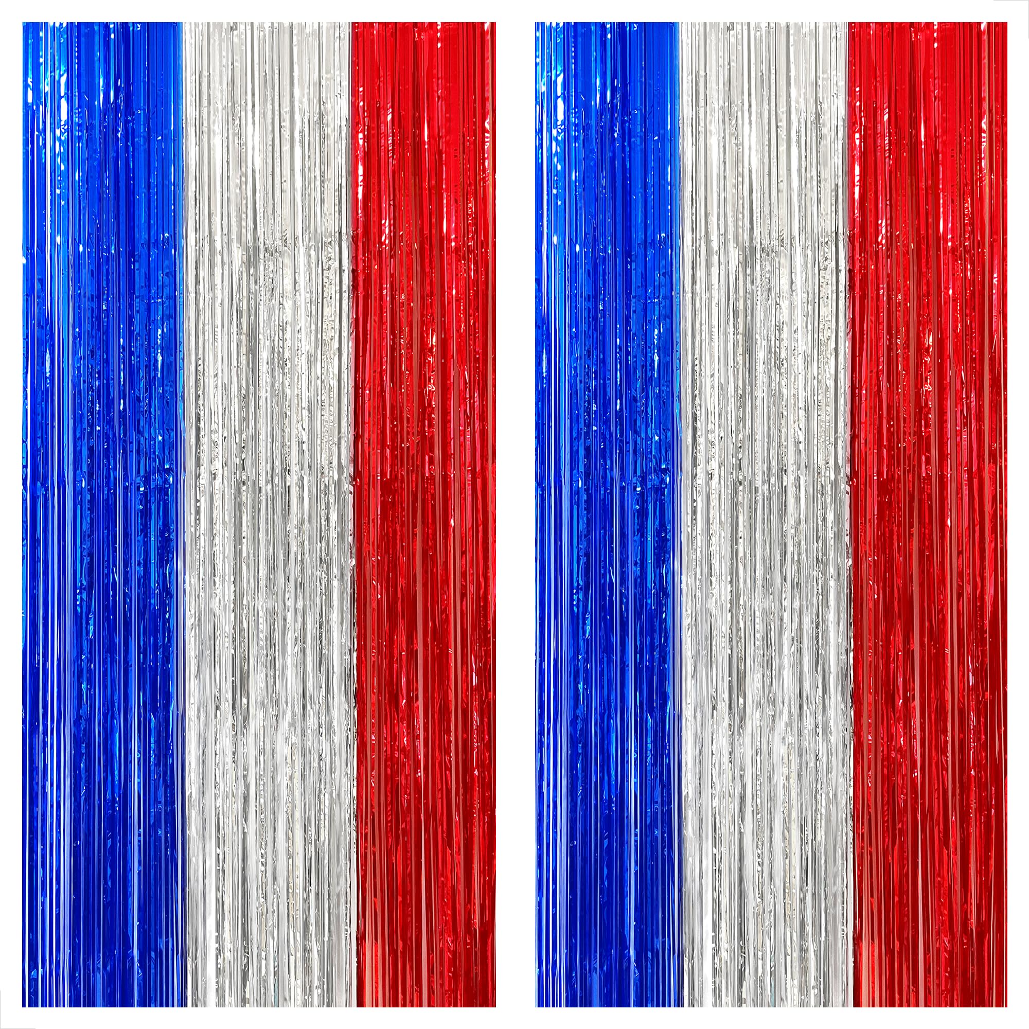 KatchOn, XtraLarge Red White and Blue Streamers - 3.2x8 Feet, Pack of 2 Red and Blue Decorations for Election Day | Election Day Decorations |