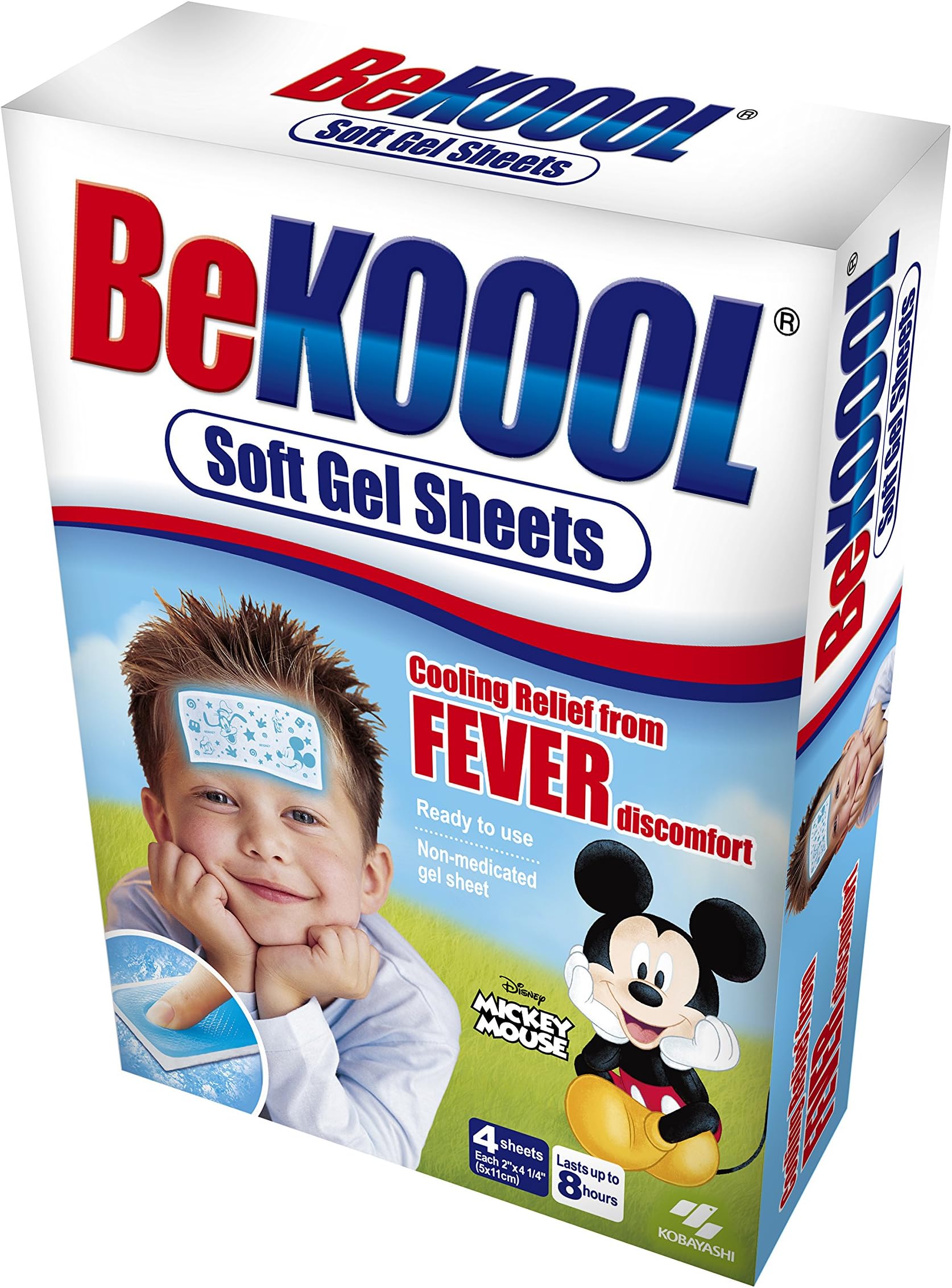 BeKooolMigraine Gel Sheets - 4 Count