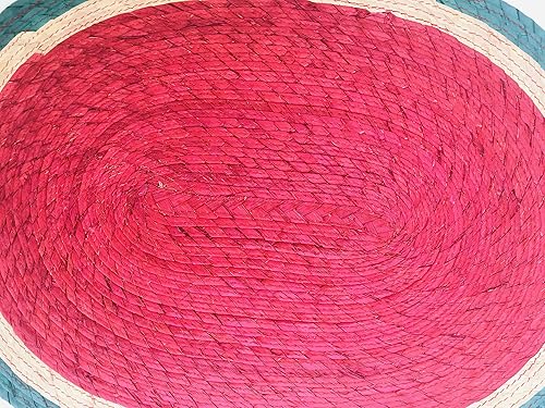 Miniatura 7 de Mexican PlacematMexican Colorfull carpets for tableCarpeta colorida de palma - petateUnits 1