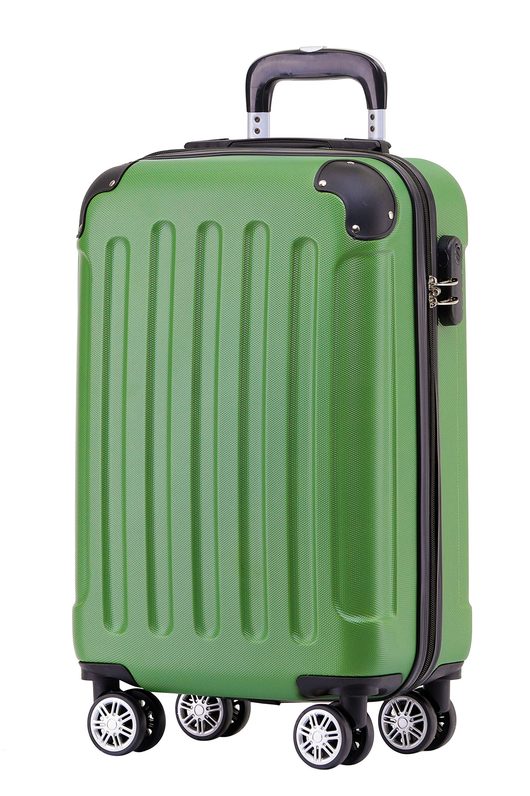 BEIBYE Hartschalen-Koffer Trolley Rollkoffer Reisekoffer Sicherheit Zahlenschloß Zwillingsrolle ABS Material Handgepäck 4 Rollen (M-L-XL-Set)