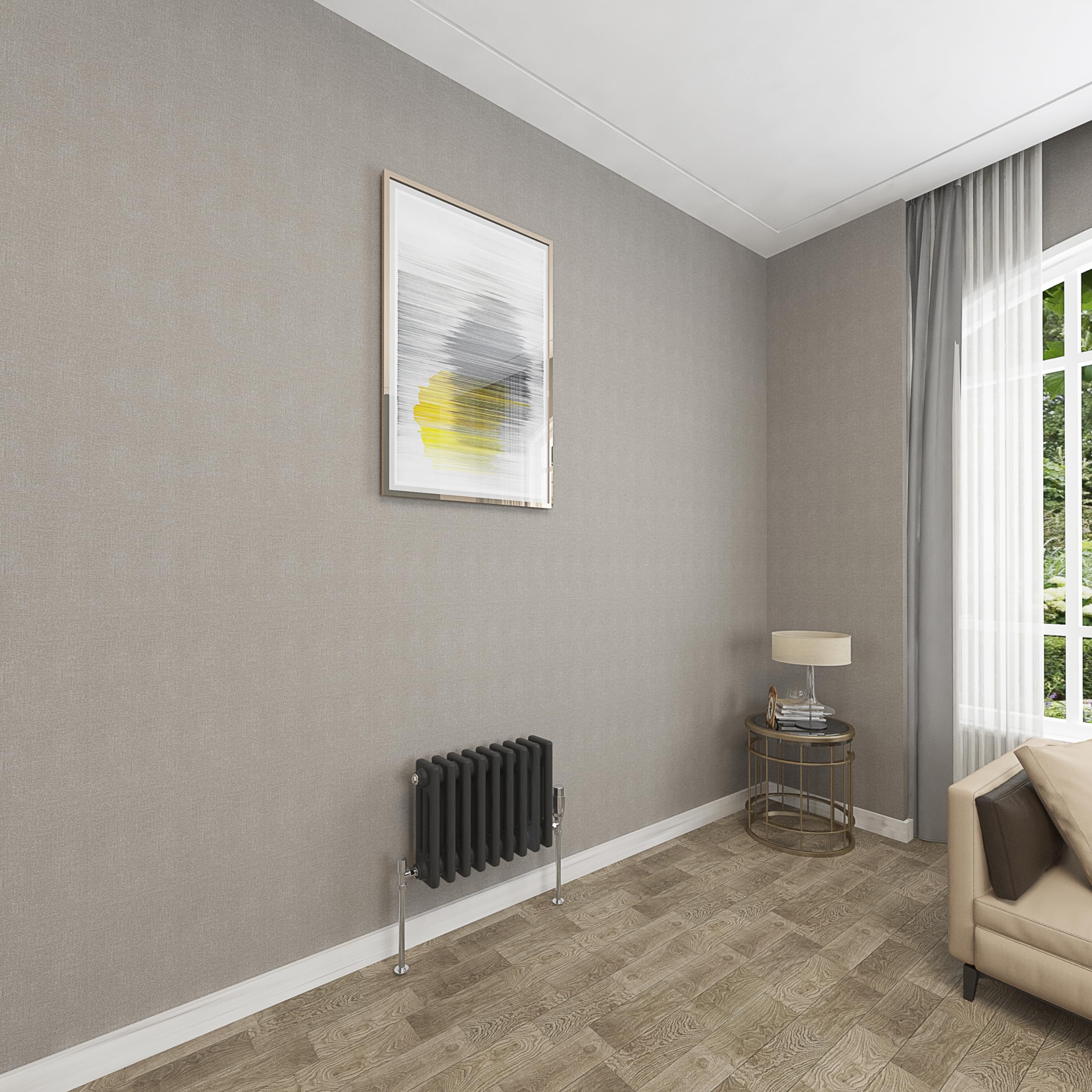 Sky bathroom 300x425mm 3 Column Radiator Horizontal Black Cast Iron radiato Traditional Central Heating Radiator