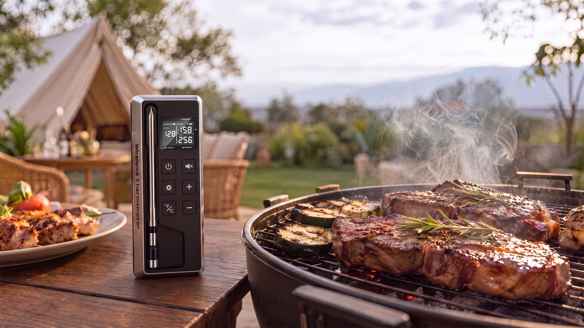 Image of Wireless Meat Thermometer with Smart APP Control