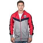 Ultra Game NBA Official Mens Contrast Back Cut Full Zip Hoodie Sweatshirt - Unisex, Washington Wizards, Team Color, Small