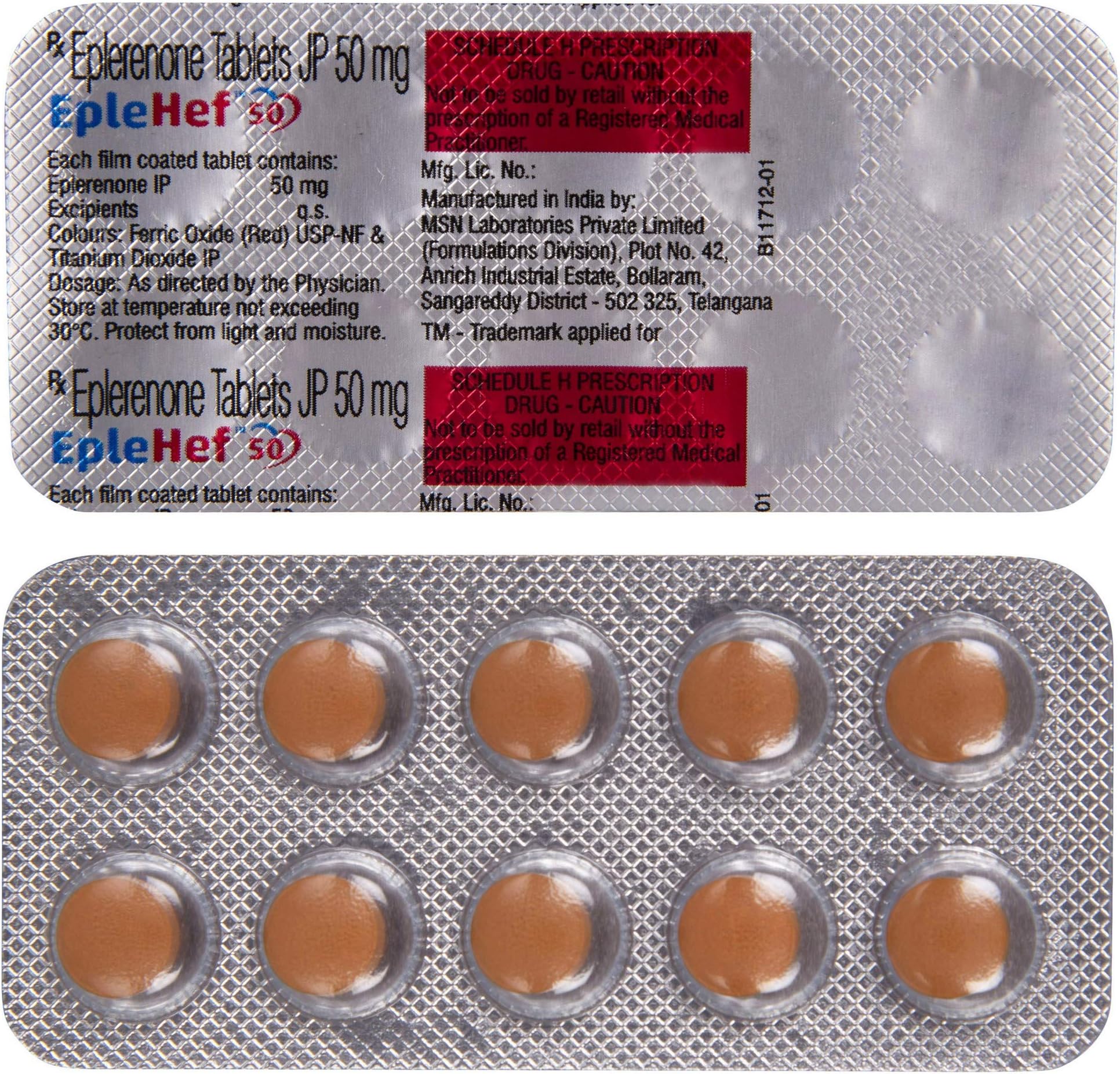 Eplehef 50 - Strip of 10 Tablets