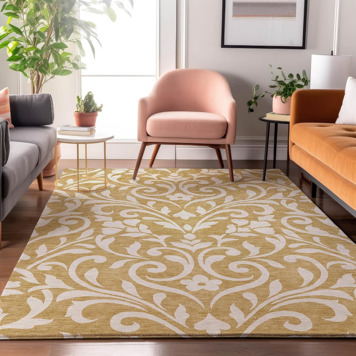 Addison Rugs Mayfield AMF875 Lavender 2'3" x 7'6" Indoor Premium Machine Washable Runner Rug, Silky Soft, Easy Clean, Non Shedding, Bedroom, Living Room, Dining Room, Kitchen, Patio Rug