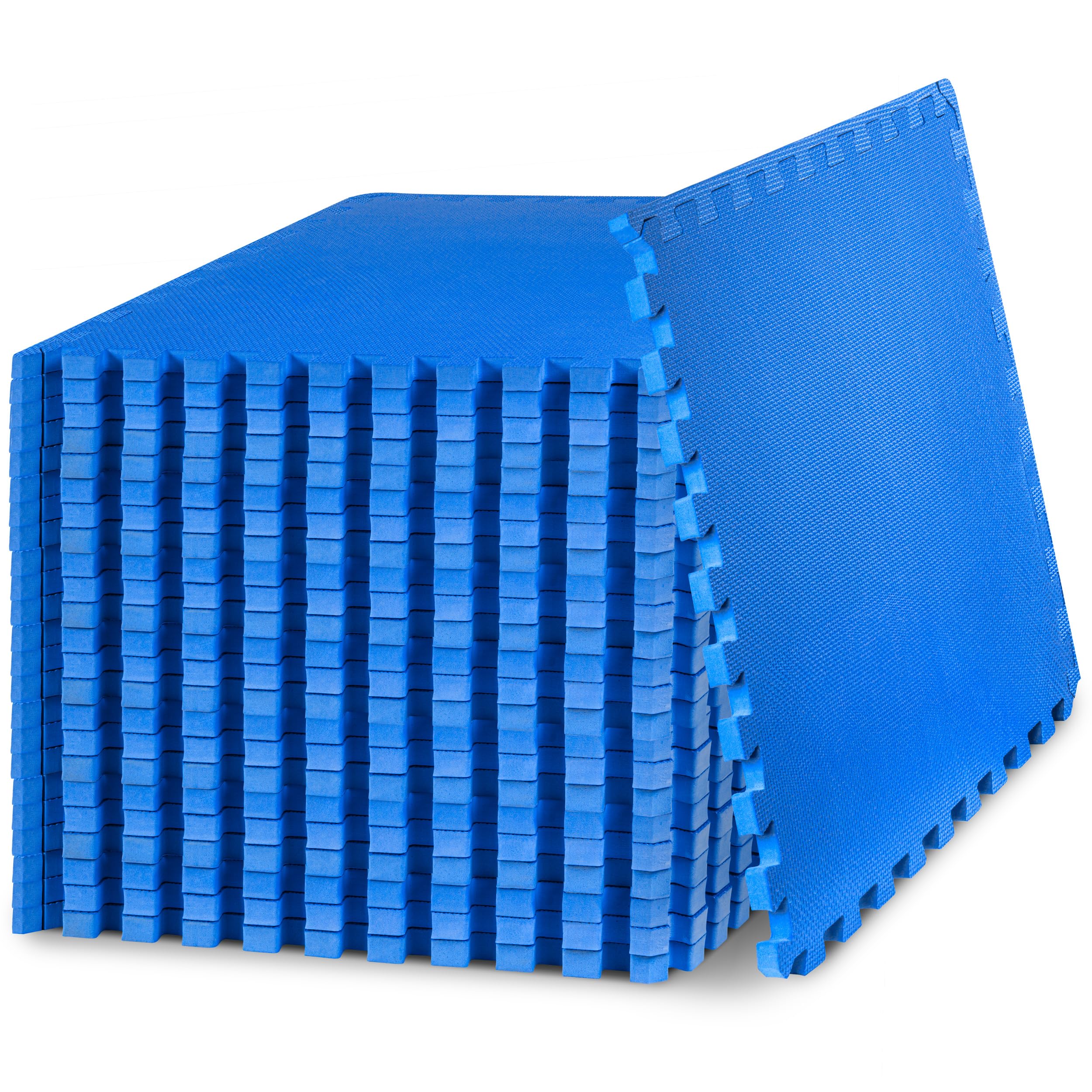 Prosource Fit Extra dicke Puzzle-Übungsmatte, 1,9 cm oder 2,5 cm, EVA-Schaum, ineinandergreifende Fliesen für Schutz, gepolsterte Workout-Bodenbelag für Zuhause und Fitnessstudio-Ausrüstung