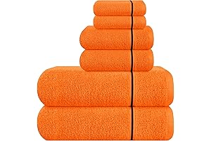 MyOwn Ultra Soft 6 Pack Orange Bath Towel Set