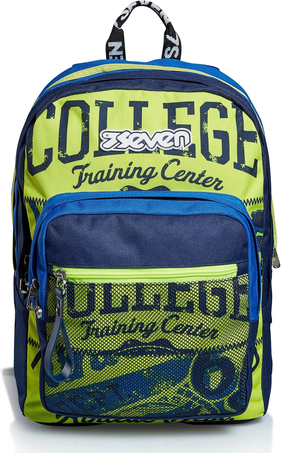 Seven Fitbright College Extra School Backpack, Blue, Double Compartment, School and Leisure, 31 lt